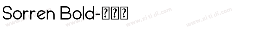 Sorren Bold字体转换